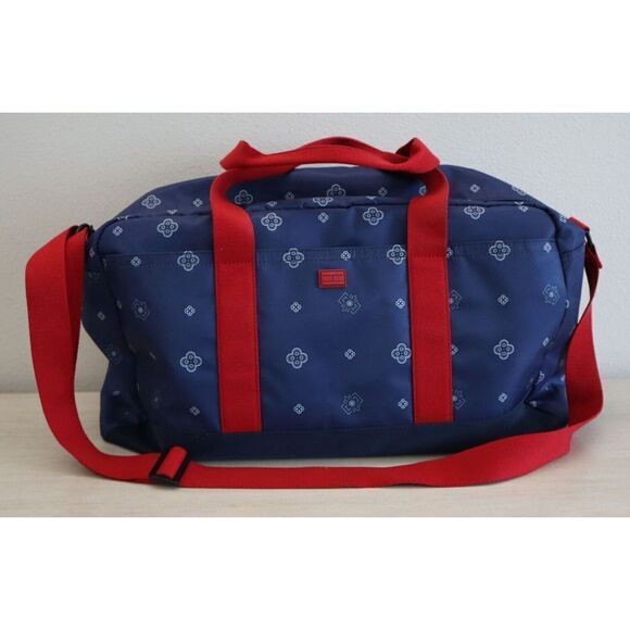 Tommy Hilfiger 69J6552 420 Unisex Large Navy/Red Travel Weekender Duffle Bag - Picture 1 of 11